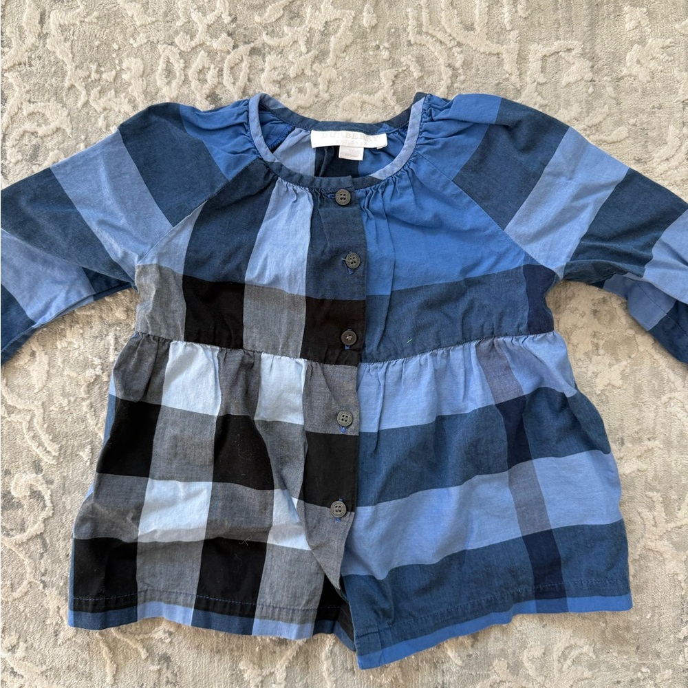 Blue Plaid Kids Shirt
